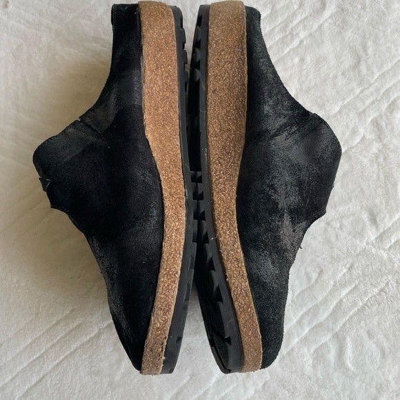 Haflinger Womens Size 36 Black Slip On Scuffed Leather Mule/Clog - Picture 7 of 13